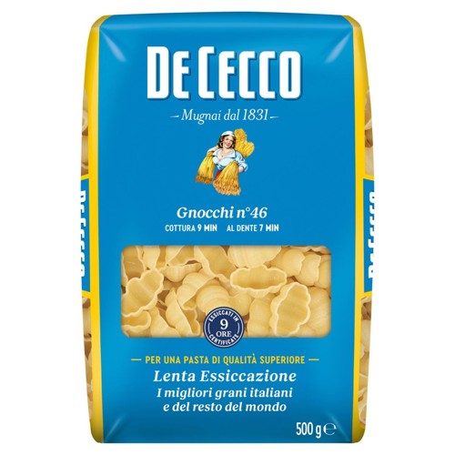 De Cecco Gnocchi n°46 Pâtes Alimentaires de Semoule de Blé Dur 500 g