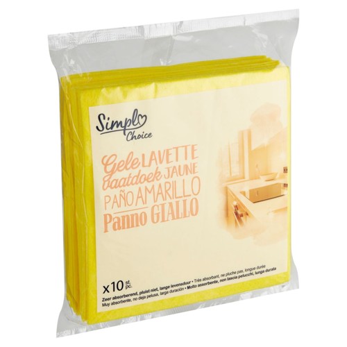 Simpl Choice Lavette Jaune 10 Pièces