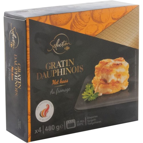 Carrefour Selection Gratin Dauphinois au Fromage 4 x 120 g