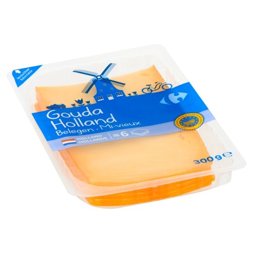 Carrefour Gouda Holland Mi-Vieux tranches 300 g