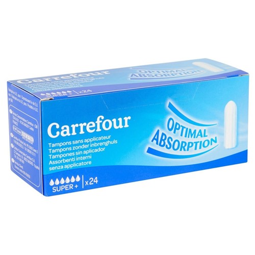 Carrefour Tampons Sans Applicateur Super+ x 24
