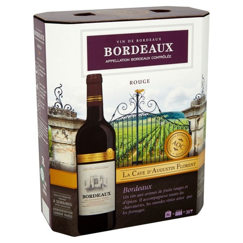 France Bordeaux Caves D''augustin Florent Rouge Bag in Box 3L