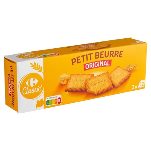 Carrefour Classic'' Petit Beurre Original 2 x 12 Pièces 200 g