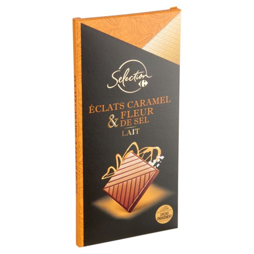Carrefour Selection Éclats Caramel & Fleur de Sel Lait 100 g