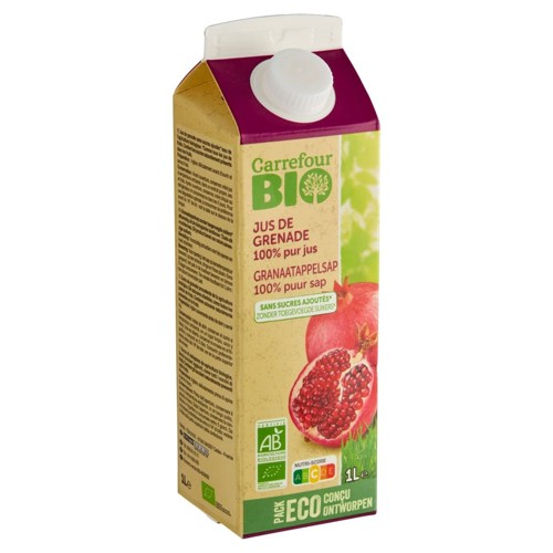 Carrefour Bio Jus de Grenade 100% Pur Jus 1 L