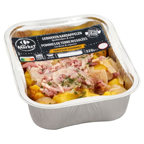 Carrefour The Market Pommes de Terre Rissolées Lardons & Oignons 320 g