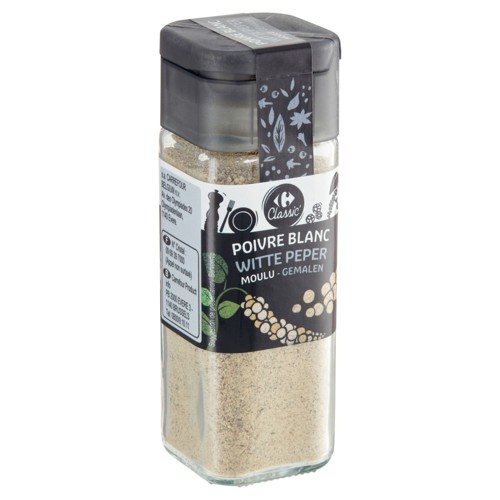 Carrefour Classic'' Poivre Blanc Moulu 45 g
