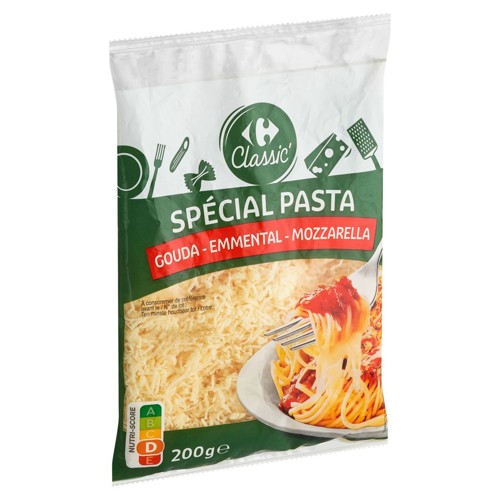 Carrefour Classic'' Spécial Pasta Gouda, Emmental, Mozzarella 200 g