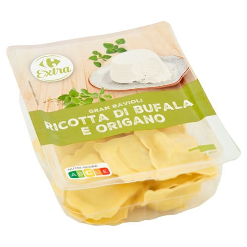 Carrefour Extra Gran Ravioli Ricotta di Bufala e Origano 250 g