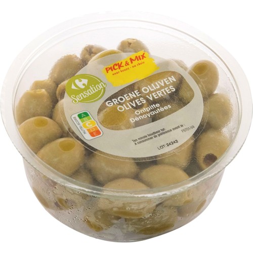 Carrefour Sensation Apero Time Olives Vertes Dénoyautées 150 g
