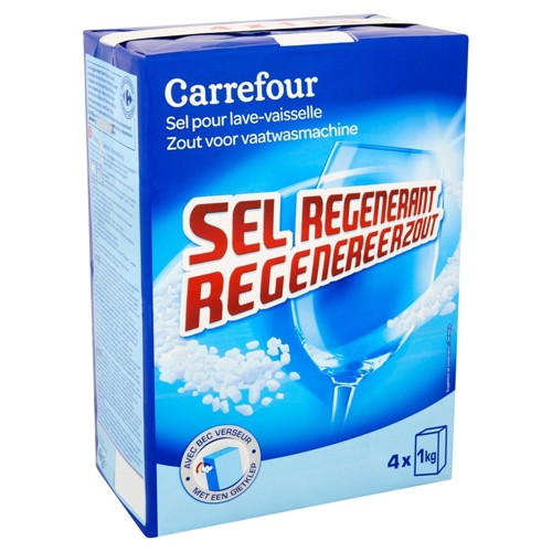 Carrefour Sel Régénérant Sel pour Lave-Vaisselle 4 x 1 kg