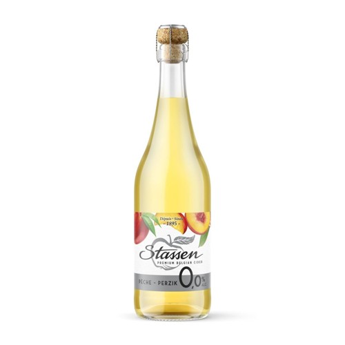 Stassen Bière cidre Pêche Sans alcool 75 cl Bouteille