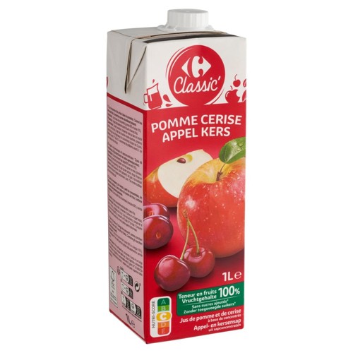 Carrefour Classic'' Jus de Pomme et de Cerise à Base de Concentrés 1 L