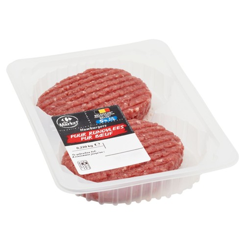 Carrefour The Market Hamburgers Pur Buf 0.220 kg