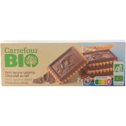 Carrefour Bio Biscuits Chocolat au Lait 12 Pièces 150 g