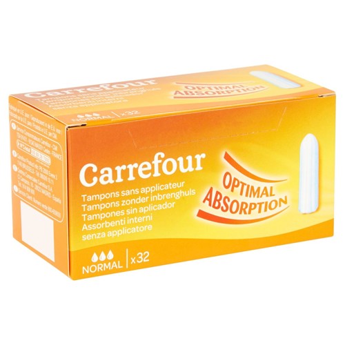Carrefour Tampons sans Applicateur Normal x 32