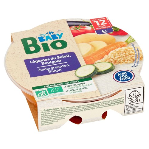 Carrefour Baby Bio Légumes du Soleil, Boulgour dès 12 Mois 230 g