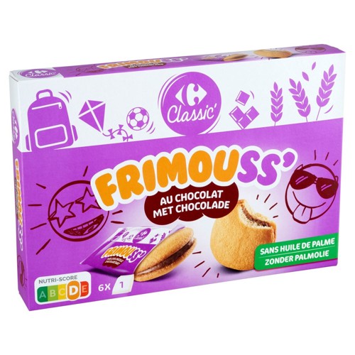 Carrefour Classic'' Frimouss'' au Chocolat 6 Pièces 175 g