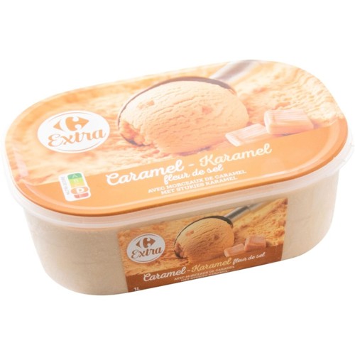 Carrefour Crème Glacée Caramel Fleur de Sel 1 L