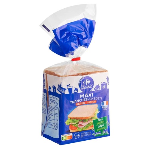 Carrefour Classic'' Maxi Tranches Nature 14 Pièces 550 g