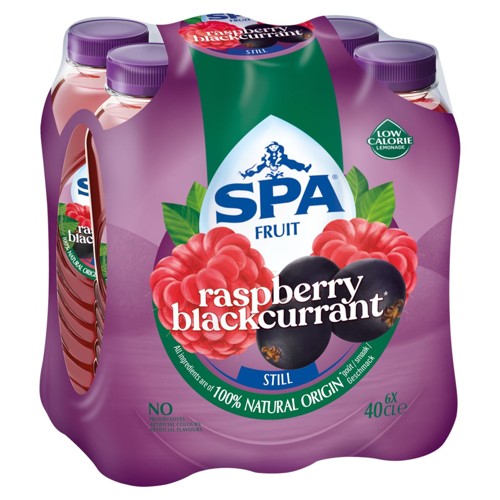 Spa Fruit Limonade aux Fruits Raspberry Blackcurrant Goût 6 x 40 cl