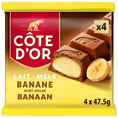 Côte d''Or Barres Chocolat Au Lait Banane 190g