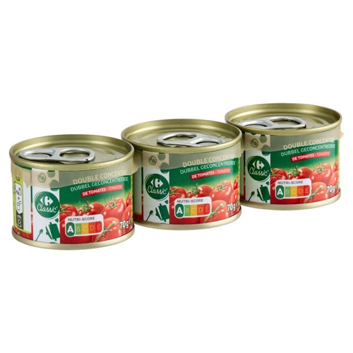 Carrefour Classic'' Double Concentré de Tomates  3 x 70 g