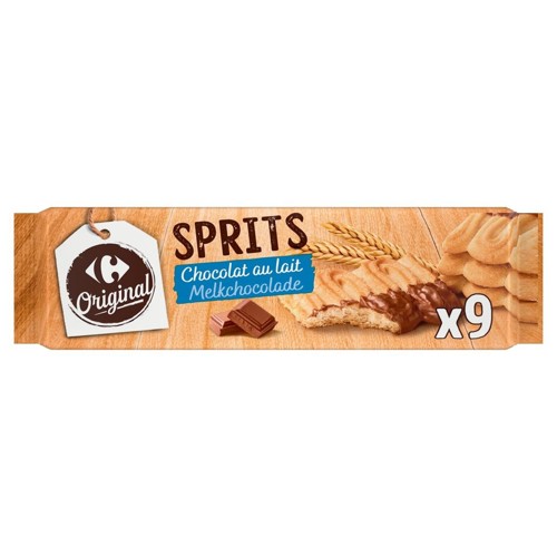 Carrefour Original Sprits Chocolat au Lait 9 Pièces 150 g