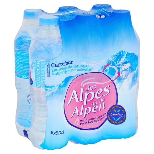 Carrefour Eau Minérale Naturelle des Alpes 6 x 50 cl