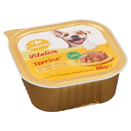 Carrefour Companino Vitalive Terrine pour Chien au Poulet 300 g