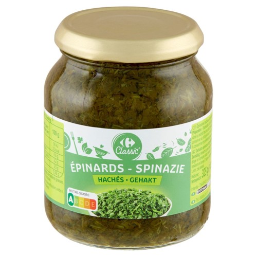 Carrefour Classic'' Épinards Hachés 325 g