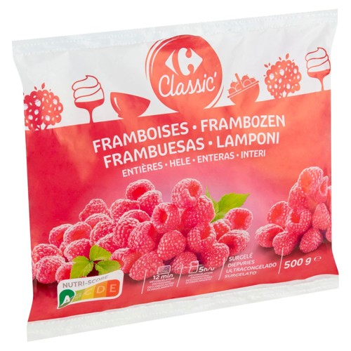 Carrefour Classic'' Framboises Entières 500 g