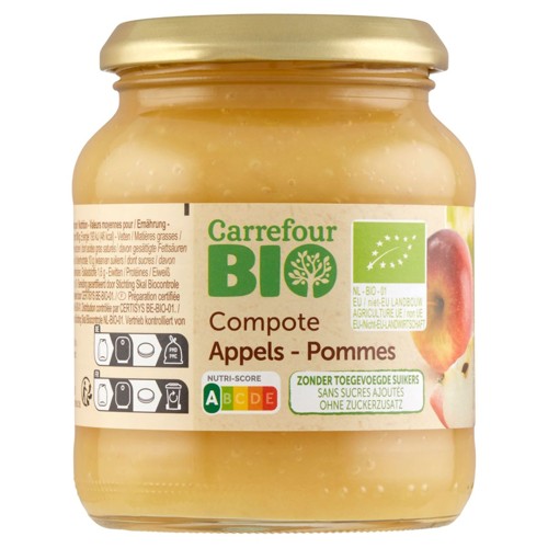 Carrefour Bio Compote Pommes 345 g