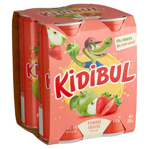 Kidibul Pomme-Fraise 4 x 25 cl