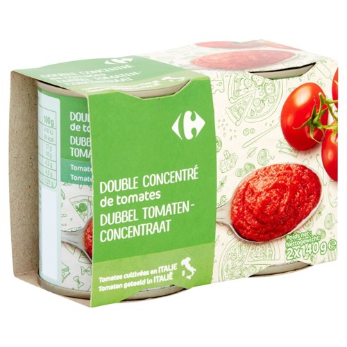 Carrefour Double Concentré de Tomates 2 x 140 g