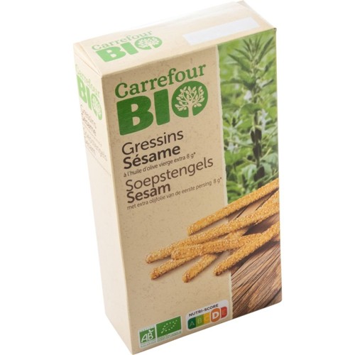 Carrefour Bio Gressins au Sésame 125 g