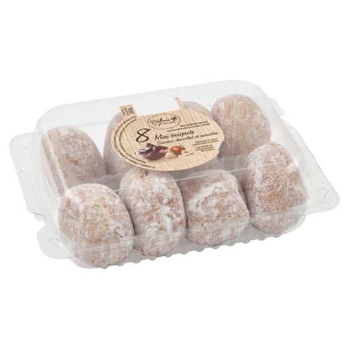 Délices des 7 Vallées Mini Beignets Saveur Chocolat et Noisettes 8 Pièces 200 g
