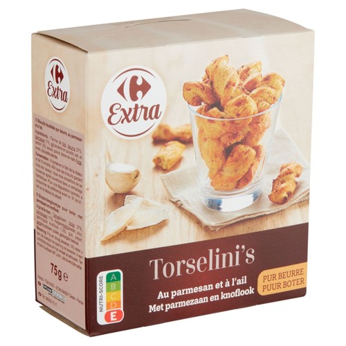 Carrefour Extra Torselini''s au Parmesan et à l''Ail 75 g