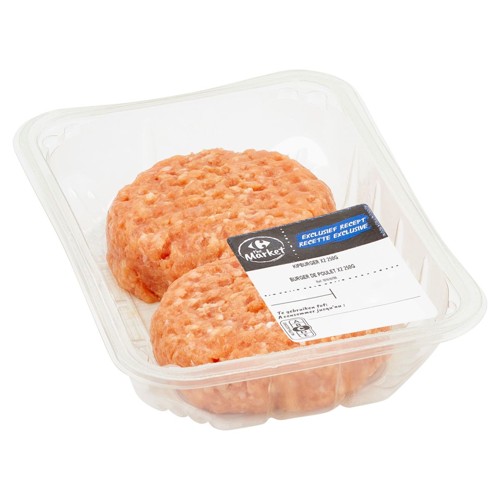 Carrefour Burger de Poulet 2 Pièces 0.250 kg