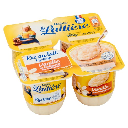 La Laitière Riz au Lait Vanille de Madagascar 4 x 115 g