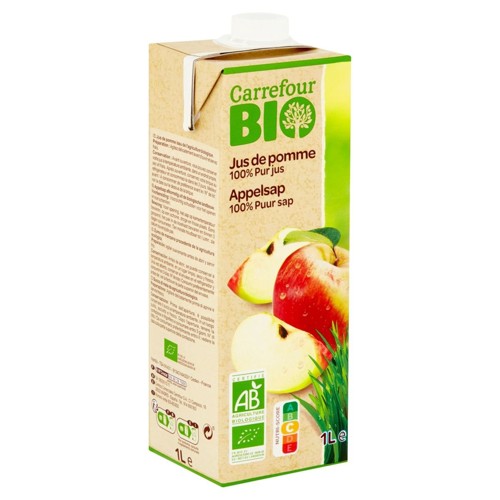 Carrefour Bio 100% Pur Jus Pomme 1 L