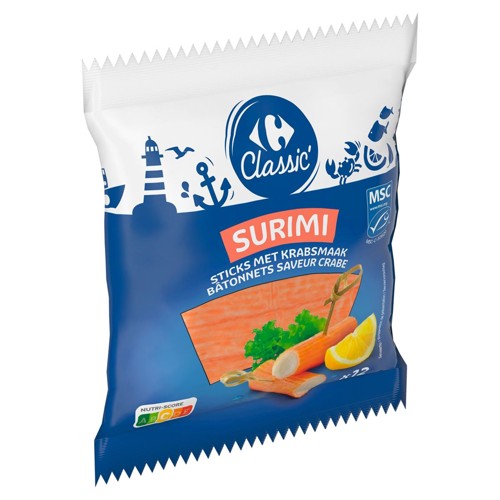 Carrefour Classic'' Surimi Bâtonnets Saveur Crabe 12 Pièces 200 g