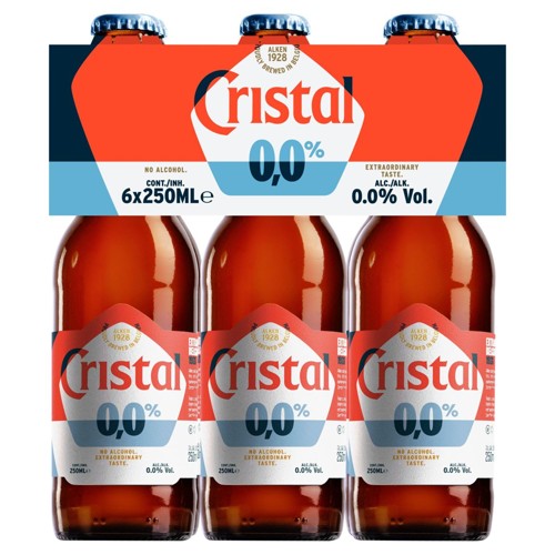 Cristal Bière blonde Pils Sans alcool 6x25cl Bouteille