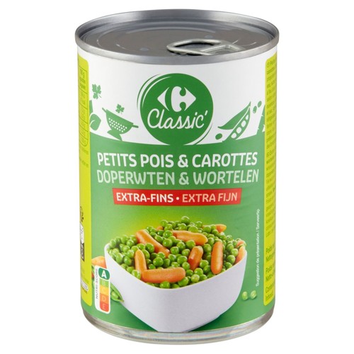 Carrefour Classic'' Petits Pois & Carottes Extra-Fins 400 g