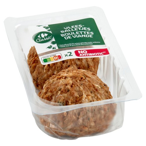 Carrefour Classic'' Boulettes de Viande 180 g