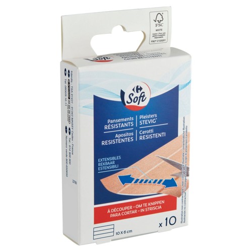 Carrefour Soft Pansements Résistants 10 Pièces