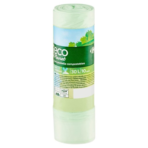 Carrefour Eco Planet Lien Coulissant 30 L 10 Sacs