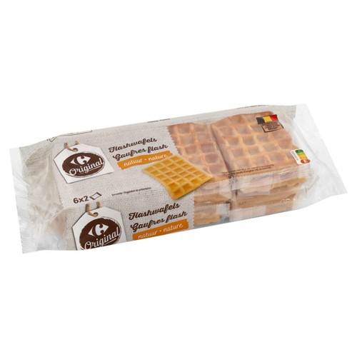 Carrefour Original Gaufres Flash Nature 6 x 2 Pièces 300 g