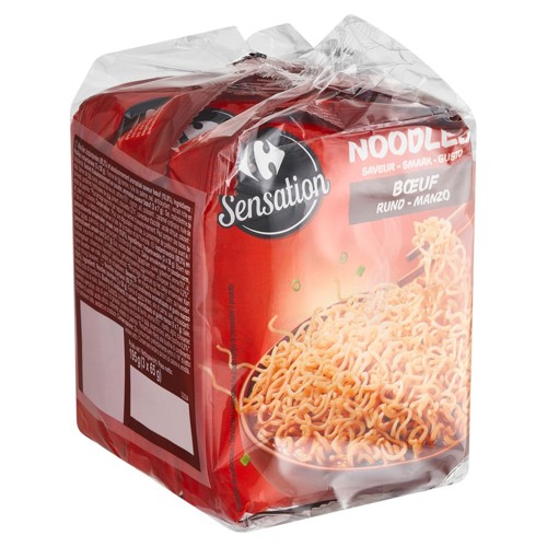 Carrefour Sensation Noodles Saveur Buf 3 x 65 g