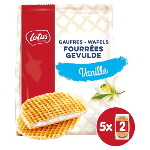 Lotus Gaufres Fourrées Saveur Vanille 5 x 2 Pièces 310 g